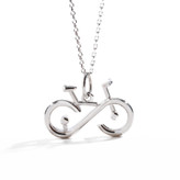 گردنبند نقره دوچرخه بدون زنجیر با عیار 925 ضد حساسیت به طول 2 سانت