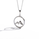 گردنبند نقره کوهستان بدون زنجیر باعیار 925 ضد حساسیت به قطر 21 میلیمتر