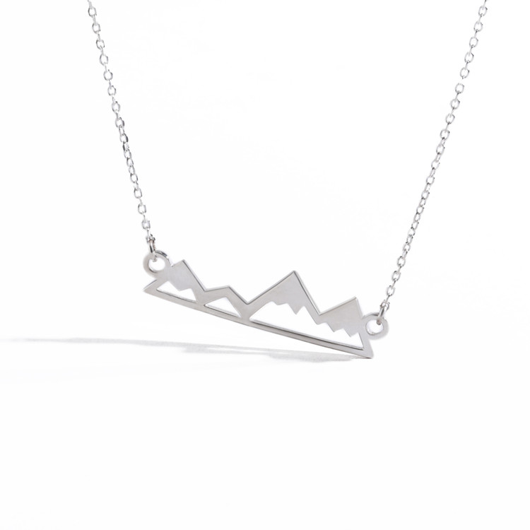 گردنبند نقره رشته کوه با عیار 925 ضد حساسیت به طول 3 سانت
