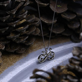 گردنبند نقره دوچرخه بدون زنجیر با عیار 925 ضد حساسیت به طول 2 سانت