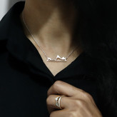 گردنبند نقره رشته کوه با عیار 925 ضد حساسیت به طول 3 سانت