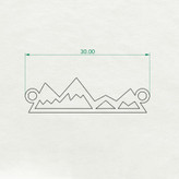 گردنبند نقره رشته کوه با عیار 925 ضد حساسیت به طول 3 سانت