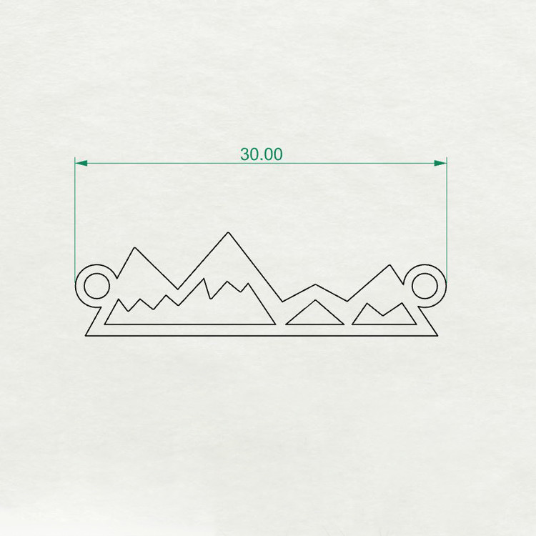 گردنبند نقره رشته کوه با عیار 925 ضد حساسیت به طول 3 سانت