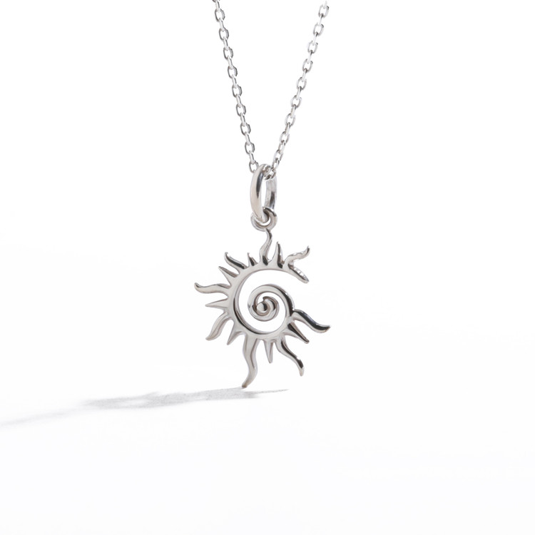 گردنبند نقره درخشش مهر بدون زنجیر با عیار 925 ضد حساسیت به طول 18 میلیمتر