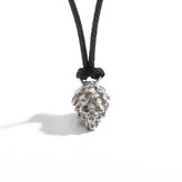 گردنبند نقره کاج بدون زنجیر با عیار 925 ضد حساسیت به طول 15 میلیمتر