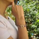 دستبند هشت فرود با نقره 925 ضد حساسیت به طول 25 میلیمتر