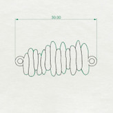 دستبند نقره یونیسکس صخره با عیار 925 ضد حساسیت به طول 3سانت