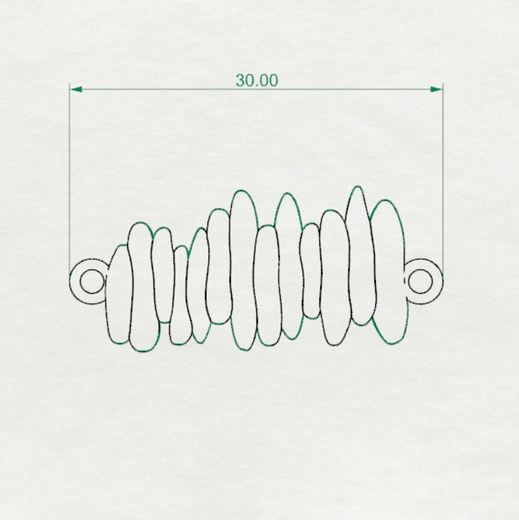 دستبند نقره یونیسکس صخره با عیار 925 ضد حساسیت به طول 3سانت