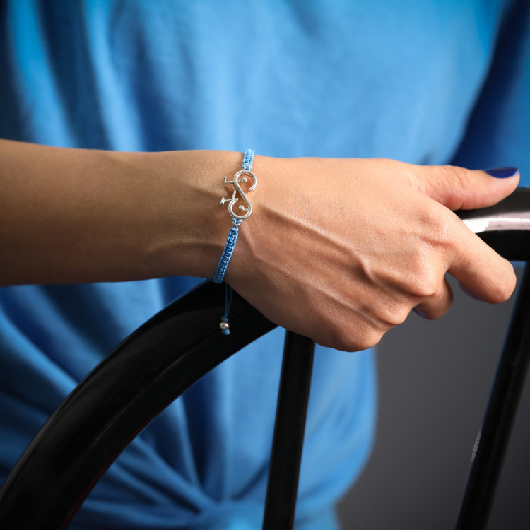 دستبند نقره دوچرخه با عیار 925 ضد حساسیت به طول 27 میلیمتر