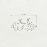 دستبند نقره دوچرخه با عیار 925 ضد حساسیت به طول 27 میلیمتر