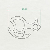 دستبند نقره طرح ابزار فرود اوکا با عیار 925 ضد حساسیت با طول 25 میلیمتر