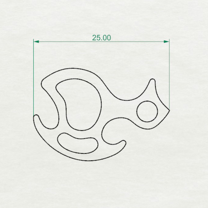 دستبند نقره طرح ابزار فرود اوکا با عیار 925 ضد حساسیت با طول 25 میلیمتر